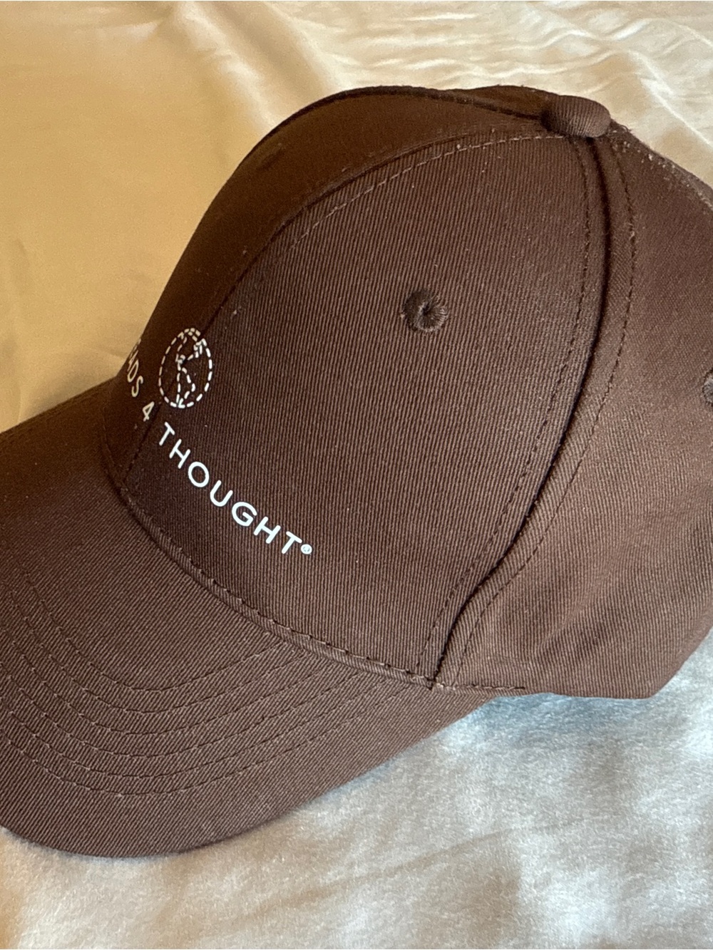 Threads 4 Thought Brown Baseball Cap with White Logo